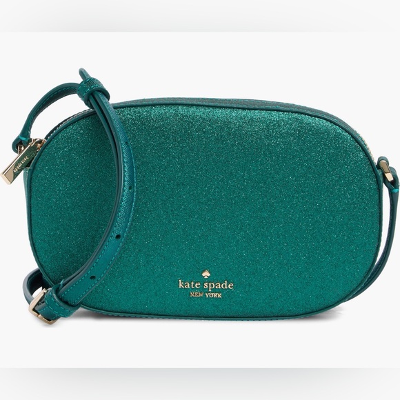 Green Textured Crossbody BagFestive Teal